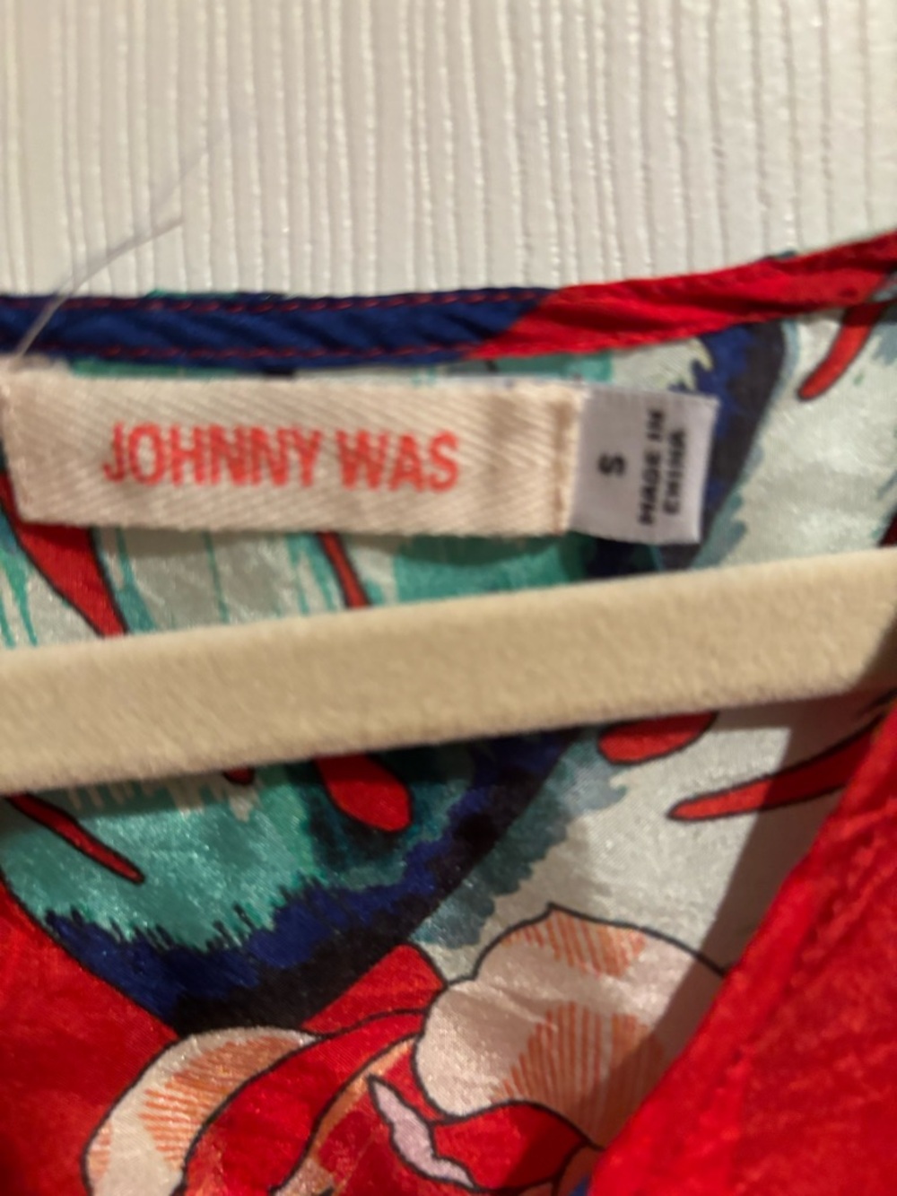 Johnny Was Red Floral Top - Picture 7 of 12